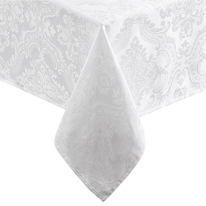 Caiden Elegance Damask Tablecloth, Ivory - 60" W x 120" L