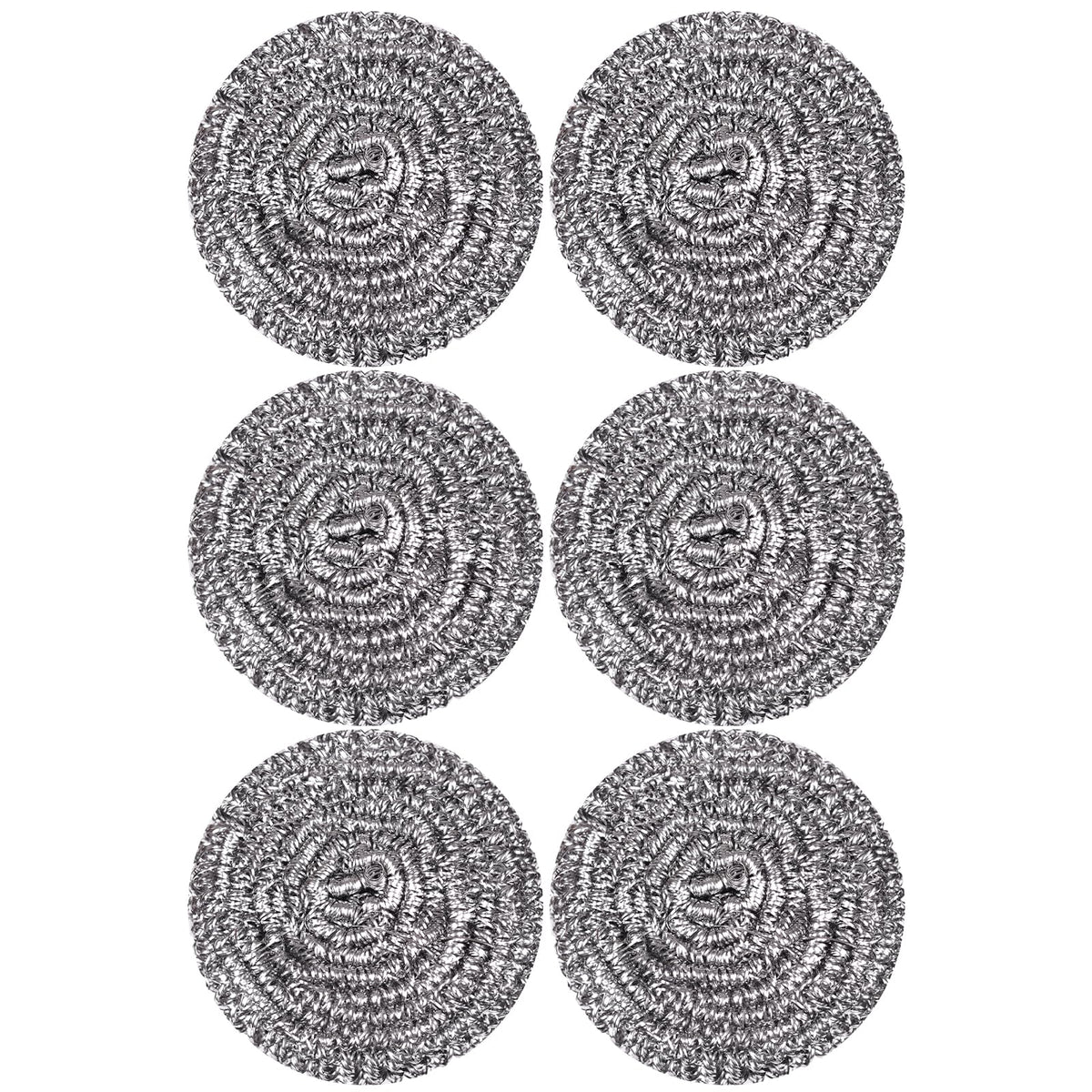 12Pcs Steel Wool Scrubber Pads for Cleaning Dishes, Pans, Pots, Ovens, Grills, Sinks - Stainless Steel Scrubbers for Kitchen, 12 Pack