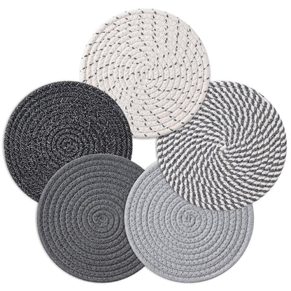 7 Inch Trivets for Hot Dishes, Pot Holders for Kitchen, Hot Pads, Coasters