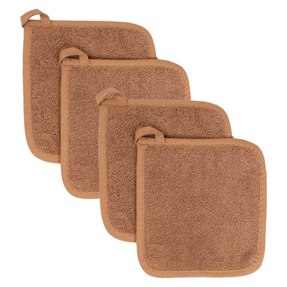 RITZ Terry Potholder & Hot Pad: Unparalleled Heat Resistant, Durable 100% Cotton – Ergonomically Designed for Optimal Grip – Easy-Care Machine Washable – 4-Pack, Federal Blue
