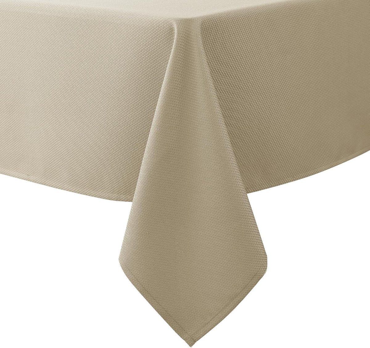 Textured Tablecloth Rectangle-Fabric Spillproof Table Cloth-Natural 60x108"