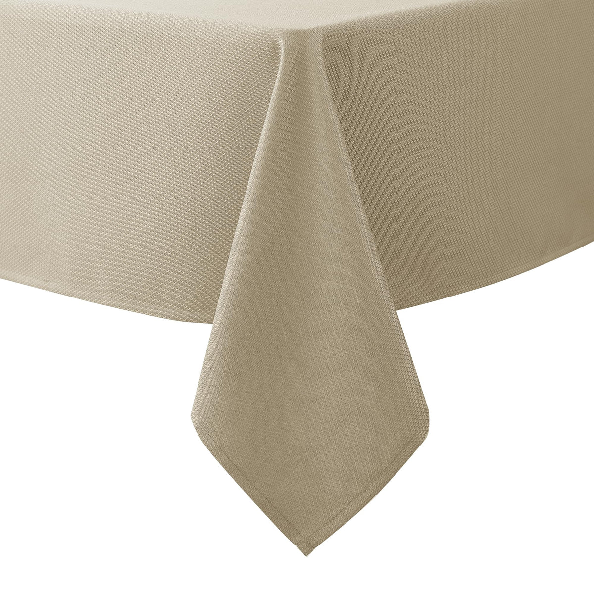Textured Tablecloth Rectangle-Fabric Spillproof Table Cloth-Natural 60x108"