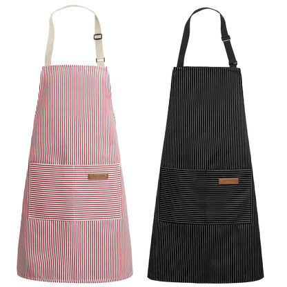 Syntus Apron for Men Women, Adjustable Cooking Kitchen Apron with 2 Pockets