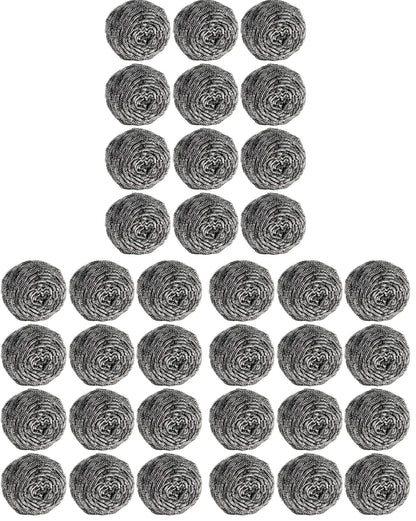 12Pcs Steel Wool Scrubber Pads for Cleaning Dishes, Pans, Pots, Ovens, Grills, Sinks - Stainless Steel Scrubbers for Kitchen, 12 Pack
