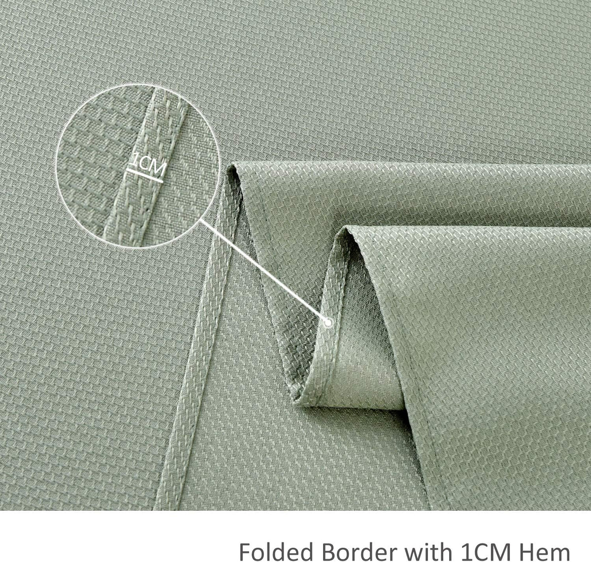 maxmill Rectangle Textured Tablecloth Waterproof Spillproof Wrinkle Free Table Cloth, Kitchen Dining Tabletop Decoration, Fabric Table Cover for Outdoor and Indoor Use, 52 x 70 Inch, Sage Green