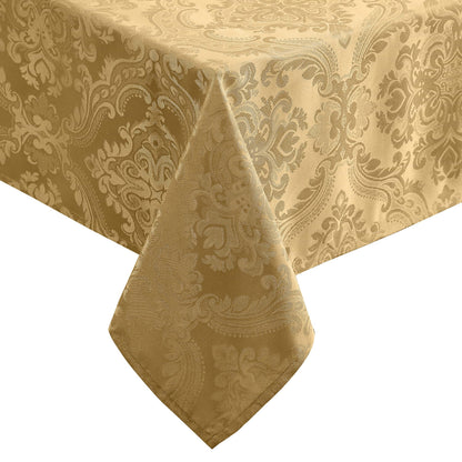 Caiden Elegance Damask Tablecloth, Ivory - 60" W x 120" L