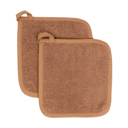 RITZ Terry Potholder & Hot Pad: Unparalleled Heat Resistant, Durable 100% Cotton – Ergonomically Designed for Optimal Grip – Easy-Care Machine Washable – 2-Pack, Graphite