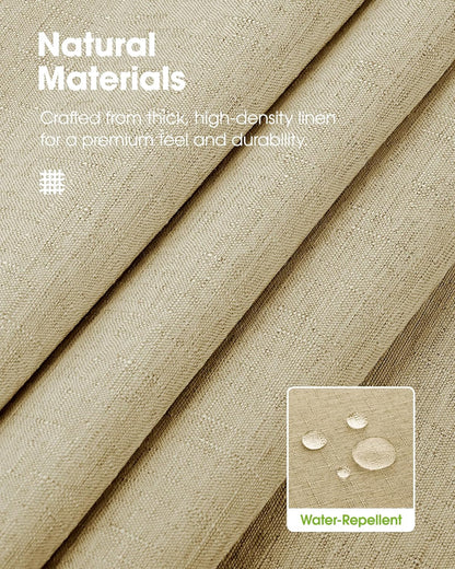 Pureegg Rectangle Linen Tablecloth Waterproof & Stain Resistant, Wrinkle-Free Table Cloth Adds Elegance and Protection, Ideal for Dining, Party, Wedding and Outdoor, 52 x 70 Inch, Beige