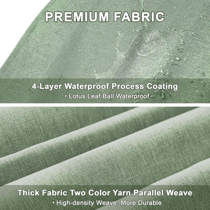 Decorelia Sage Green Linen Textured Tablecloth Rectangular 52 x70 Inch