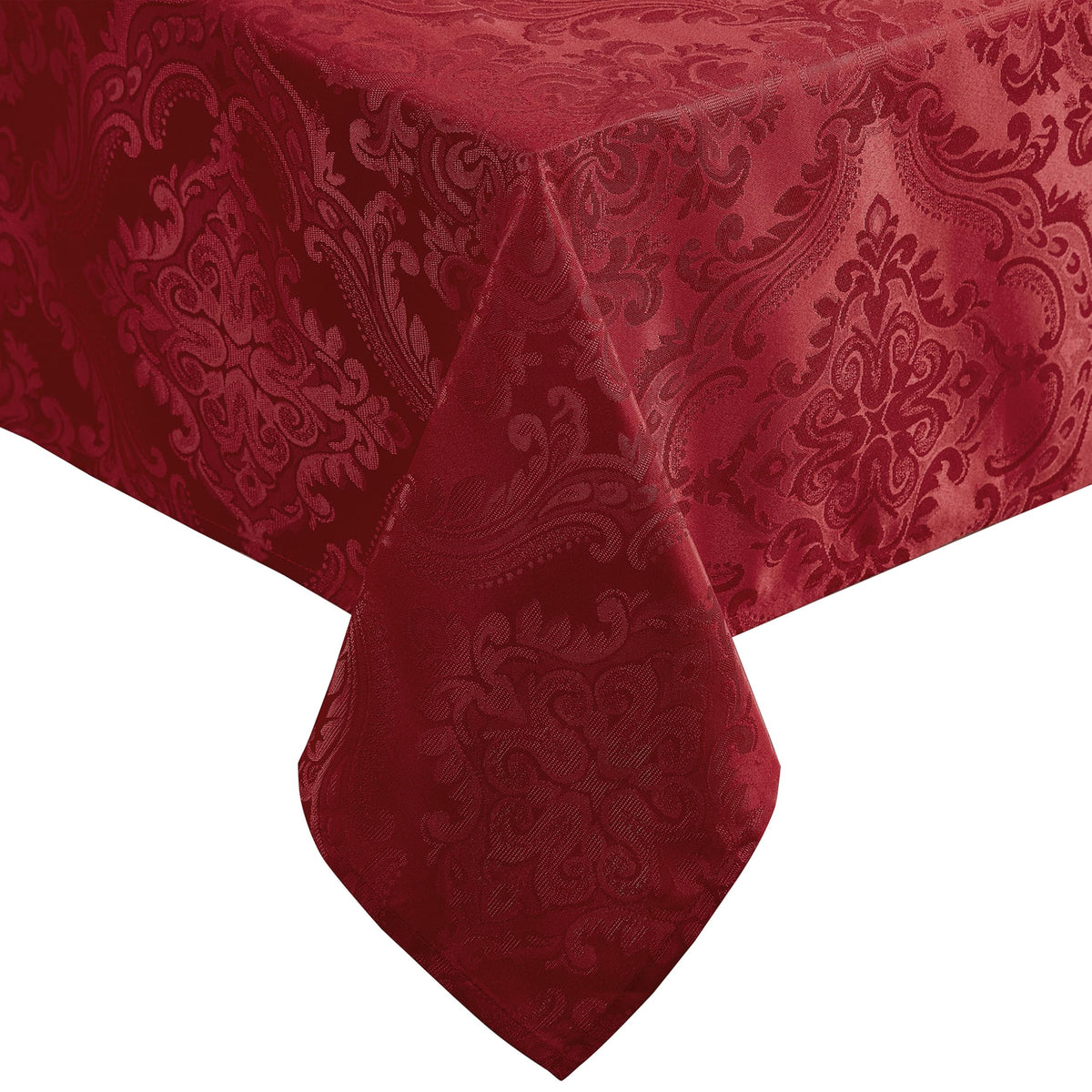 Caiden Elegance Damask Tablecloth, Ivory - 60" W x 120" L