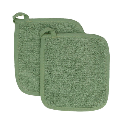 RITZ Terry Potholder & Hot Pad: Unparalleled Heat Resistant, Durable 100% Cotton – Ergonomically Designed for Optimal Grip – Easy-Care Machine Washable – 2-Pack, Graphite