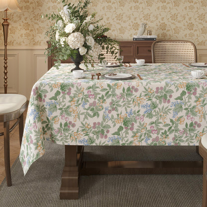 Rectangle Table Cloth,100% Waterproof Tablecloth Oil Proof Spill Proof Vinyl Table Cloth, Wipe Clean Plastic Table Cover for Dining, Camping, Indoor and Outdoor 52" x 70",Leaves