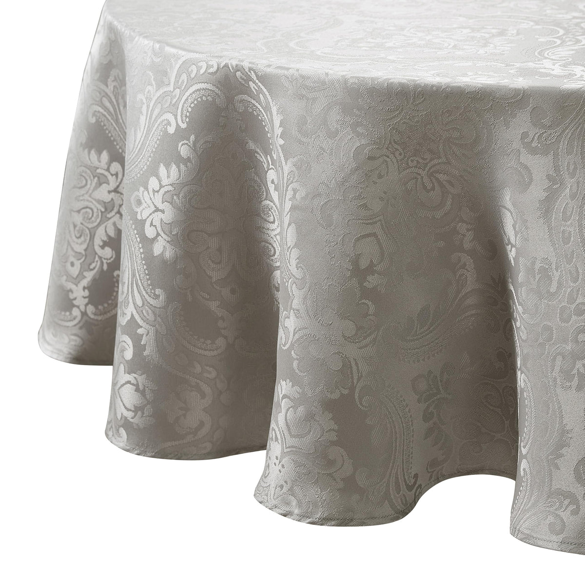 Caiden Elegance Damask Tablecloth, Ivory - 60" W x 120" L
