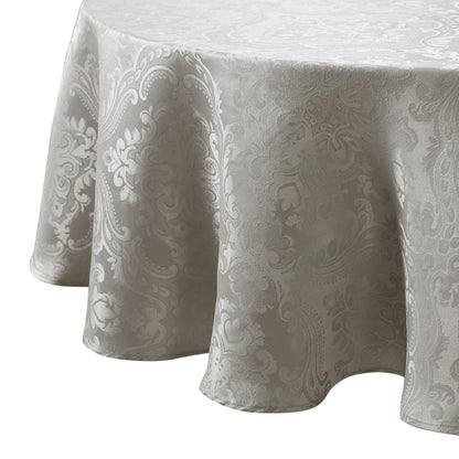 Caiden Elegance Damask Tablecloth, Ivory - 60" W x 120" L
