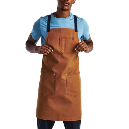 hedley & bennett Crossback Chef Apron, Pockets & Towel Loop, Midnight Blue