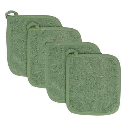RITZ Terry Potholder & Hot Pad: Unparalleled Heat Resistant, Durable 100% Cotton – Ergonomically Designed for Optimal Grip – Easy-Care Machine Washable – 4-Pack, Federal Blue
