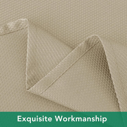 Textured Tablecloth Rectangle-Fabric Spillproof Table Cloth-Natural 60x108"