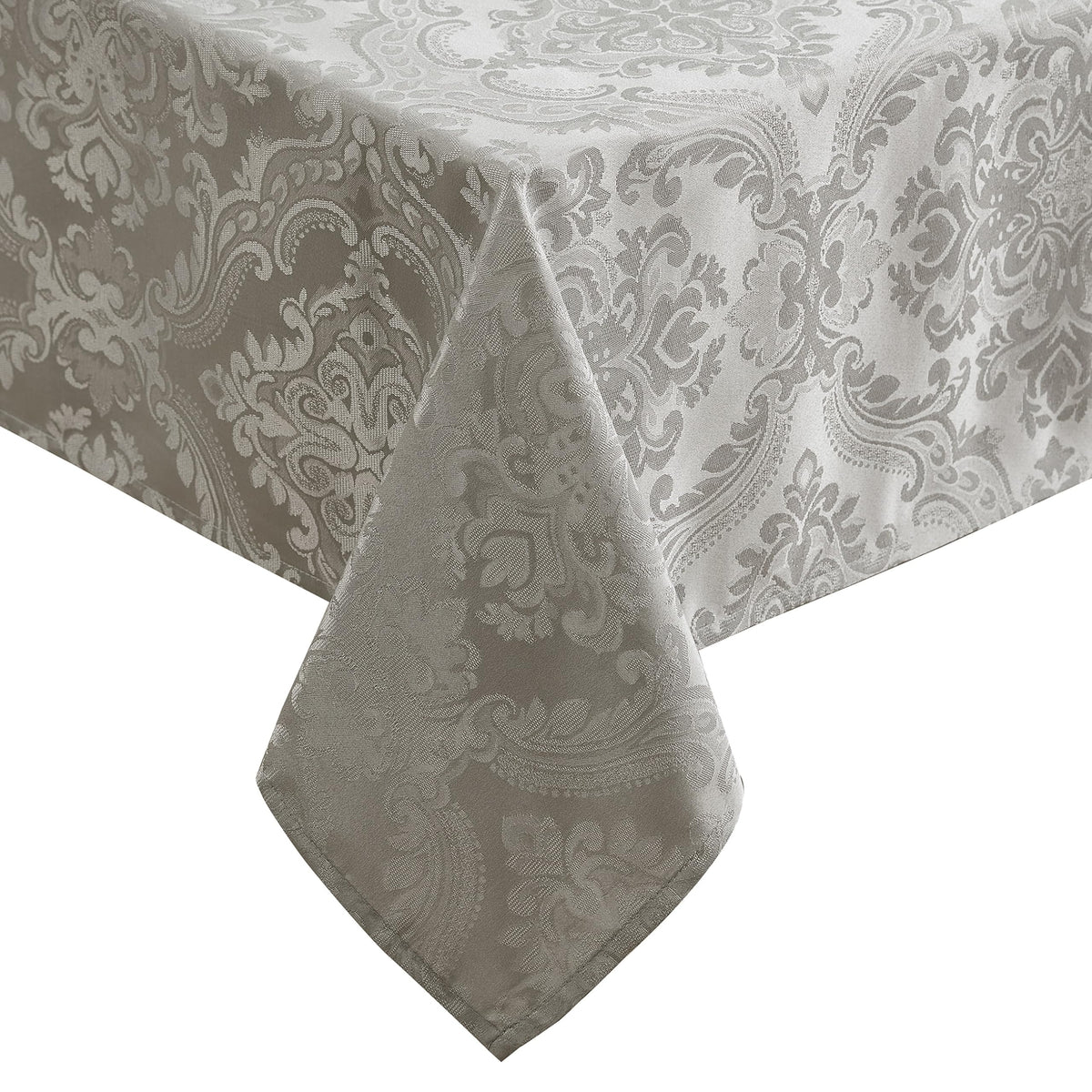 Caiden Elegance Damask Tablecloth, Ivory - 60" W x 120" L