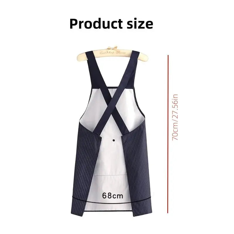 Unisex Lightweight Durable Breathable Bib Apron with Pockets, Cross-Back Adjustable Secure Fit, Built-in Towel, Machine Washable Camp Kitchen Apron for Cooking, Grilling, Hand Gardening