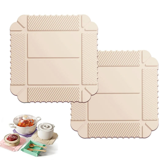 Magnetic Silicone Trivet Mat - Heat Resistant Hot Pad for Hot Dishes, Pots & Pans, Non-Slip Table & Countertop Protector