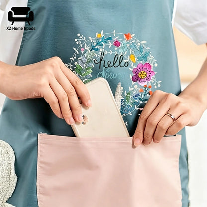 2 Pieces Kitchen Hand Cleaning Apron, Kitchen Home Apron, Oil Resistant, Waterproof, For Men And Women, Adult Waist, Fashionable Coffee Monkeys, Hand Cleaning Apron